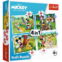 Puzzle Trefl 4 in1 Mickey Mouse ziua deosebita - Publisol.ro