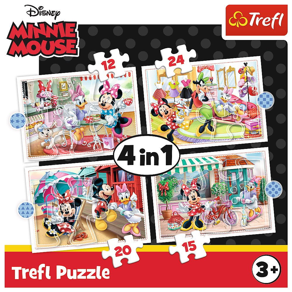 Puzzle Trefl 4 in1 Minnie mouse si prietenii ei - Publisol.ro