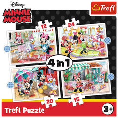 Puzzle Trefl 4 in1 Minnie mouse si prietenii ei - Publisol.ro