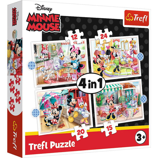 Puzzle Trefl 4 in1 Minnie mouse si prietenii ei - Publisol.ro