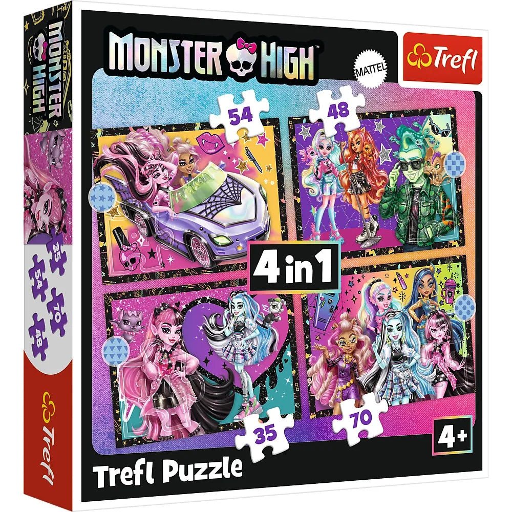 Puzzle Trefl 4 in1 monster high o zi electrizanta - Publisol.ro