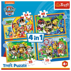 Puzzle Trefl 4 in1 patrula catelusilor - sarbatorile - Publisol.ro