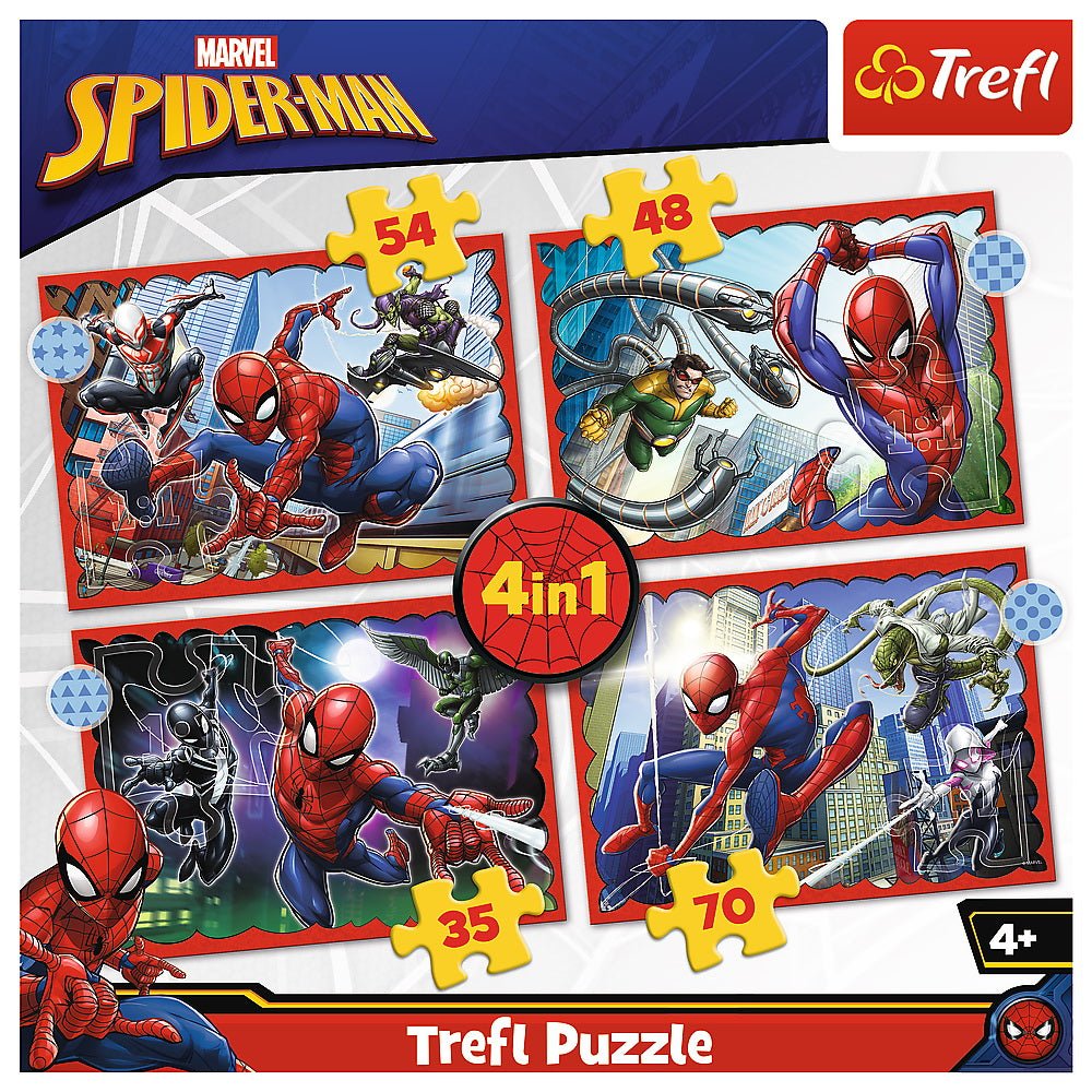 Puzzle Trefl 4 in1 Spiderman - eroul Spiderman - Publisol.ro