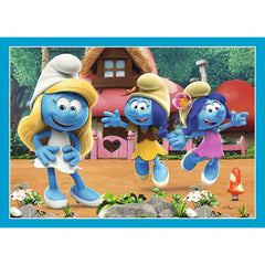 Puzzle Trefl 4 in1 strumfii satul strumfilor - Publisol.ro