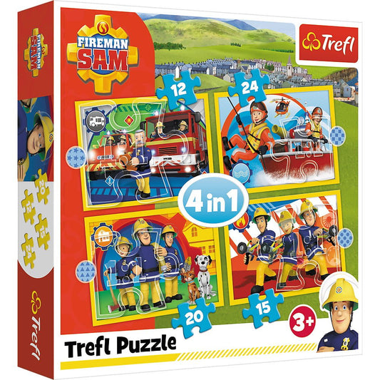 Puzzle trefl 4in1 ajutoarele pompierului sam, Trefl - Publisol.ro