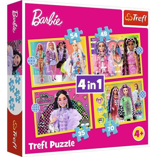 Puzzle trefl 4in1 barbie minunata lume, Trefl - Publisol.ro