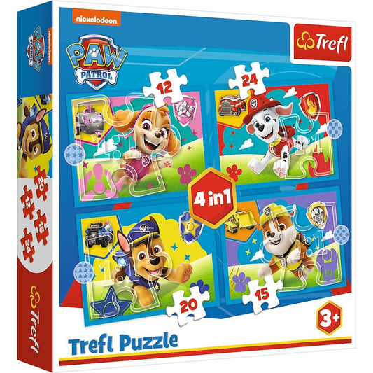 Puzzle trefl 4in1 patrula catelusilor echipa, Trefl - Publisol.ro
