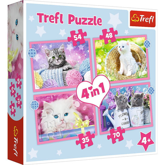 Puzzle trefl 4in1 pisicutele dragalase, Trefl - Publisol.ro