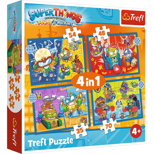 Puzzle trefl 4in1 super things super actiunea, Trefl - Publisol.ro