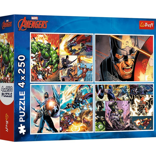 Puzzle trefl 4x250 avengers marvel zile eroice, Trefl - Publisol.ro