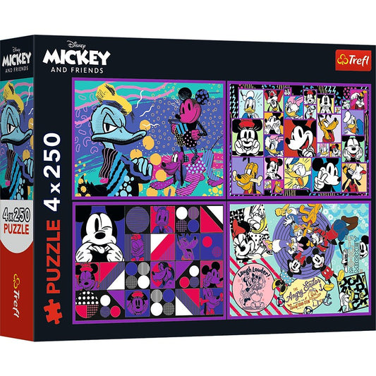 Puzzle trefl 4x250 disney mickey mouse si prietenii, Trefl - Publisol.ro