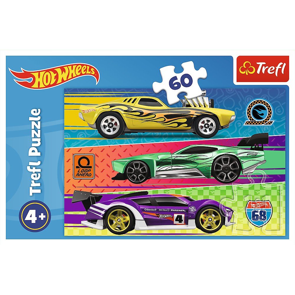 Puzzle Trefl 60 Hot Wheels cursa - Publisol.ro