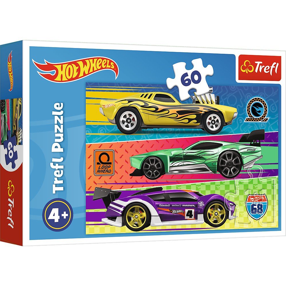 Puzzle Trefl 60 Hot Wheels cursa - Publisol.ro