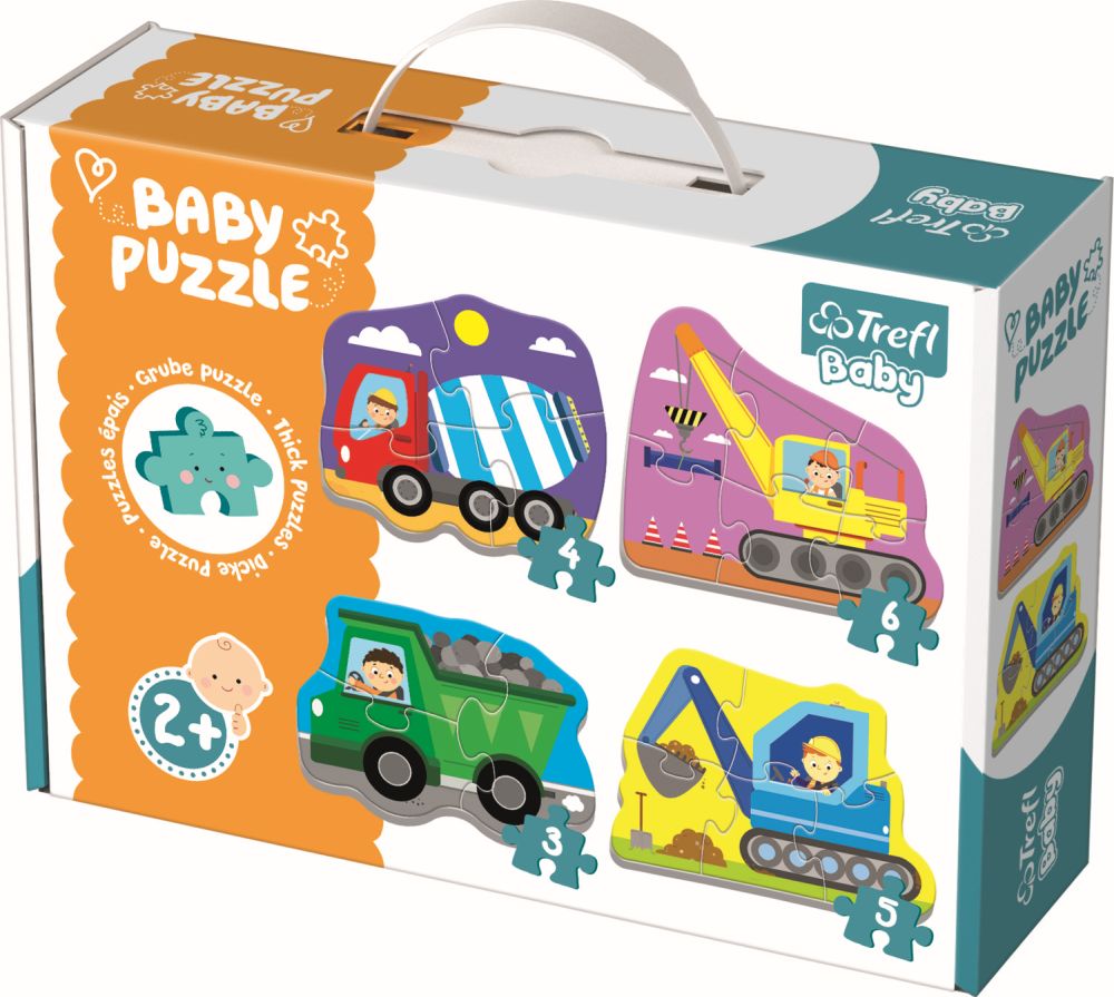 Puzzle Trefl baby clasic utilaje la treaba 18 piese - Publisol.ro