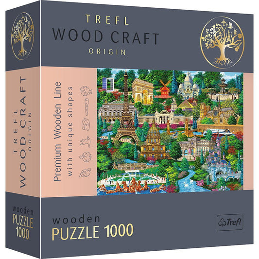 Puzzle trefl din lemn 1000 piese obiective turistice faimoase din franta, Trefl - Publisol.ro