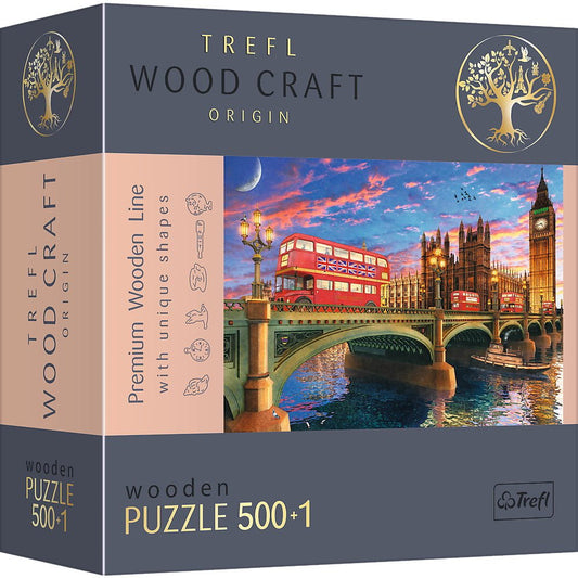 Puzzle trefl din lemn 500+1 obictivele turistice din londra, Trefl - Publisol.ro