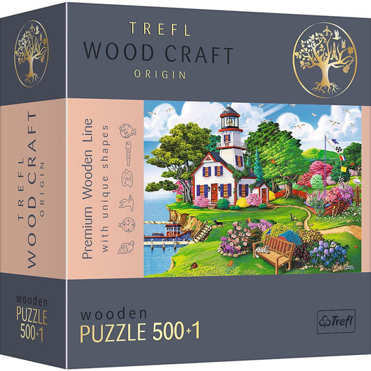 Puzzle trefl din lemn 500+1 piese portul in timpul verii, Trefl - Publisol.ro