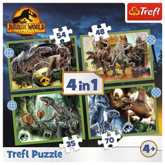 Puzzle trefl jurassic world 4in1 in lumea dinozaurilor, Trefl - Publisol.ro