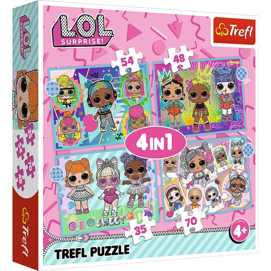 Puzzle trefl lol 4in1 cunoaste papusile, Trefl - Publisol.ro