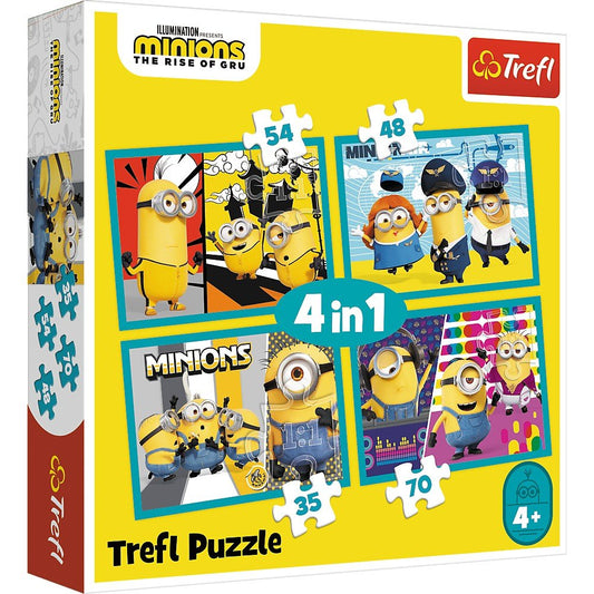 Puzzle trefl minions 4in1 lumea fericita a minionilor, Trefl - Publisol.ro