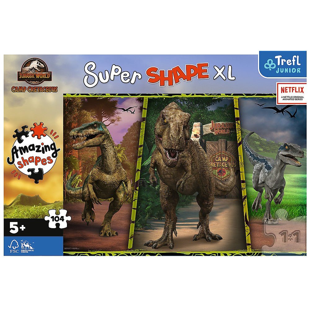 Puzzle trefl primo super shape xxl 104 jurassic world, Trefl - Publisol.ro