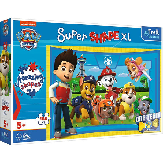 Puzzle trefl primo super shape xxl 104 patrula catelusilor, Trefl - Publisol.ro