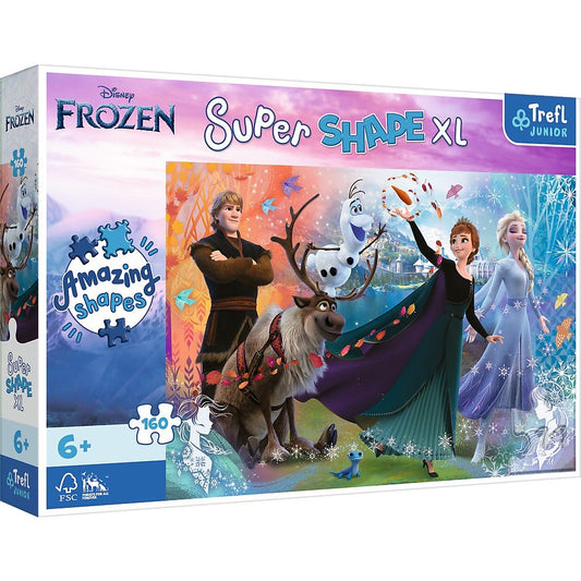 Puzzle trefl primo super shape xxl 160 disney frozen descopera lumea inghetata, Trefl - Publisol.ro