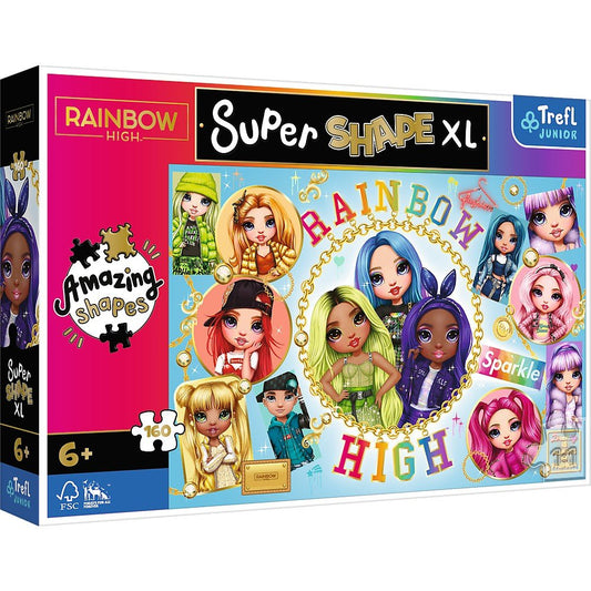 Puzzle trefl primo super shape xxl 160 rainbow high prietenele colorate, Trefl - Publisol.ro