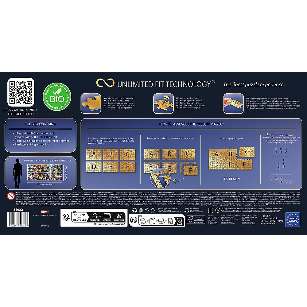 Puzzle Trefl uft 9000 Marvel Avengers prin universul comic - Publisol.ro