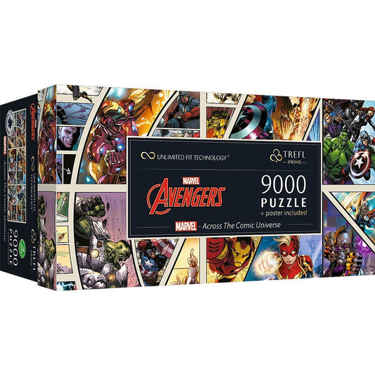 Puzzle Trefl uft 9000 Marvel Avengers prin universul comic - Publisol.ro