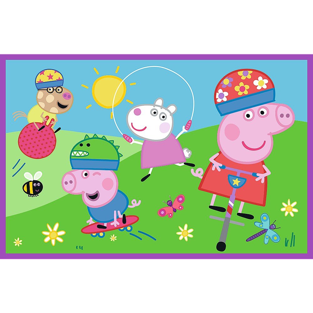 Puzzles 2x24 peppa pig o zi la joaca cu peppa pig - Publisol.ro