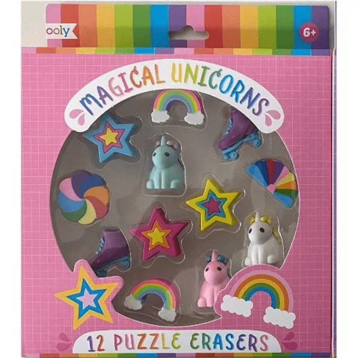 Radiere tip puzzle - Unicorni magici (Set de 12) - Ooly - Publisol.ro