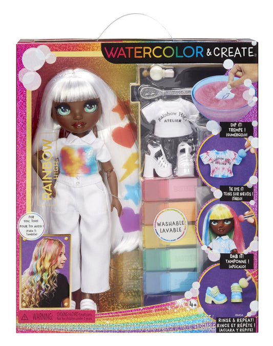 Rainbow high watercolor create papusa ochi verzi, MGA - Publisol.ro