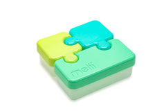 Recipient hrana bebe model puzzle, albastru&verde, Melii - Publisol.ro