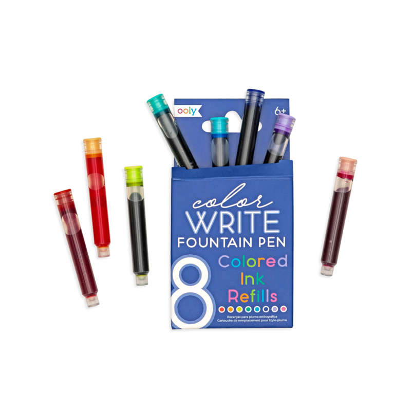 Rezerve Color Write pentru stilouri - set 8 culori - Ooly - Publisol.ro