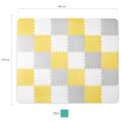 Saltea de joaca Kinderkraft luno, spuma, yellow - Publisol.ro