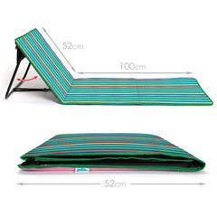 Saltea de plaja cu buzunar - dungi multicolore - boppi - Publisol.ro