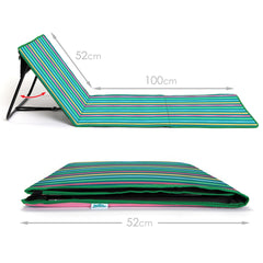 Saltea de plaja cu buzunar - dungi multicolore - boppi - Publisol.ro