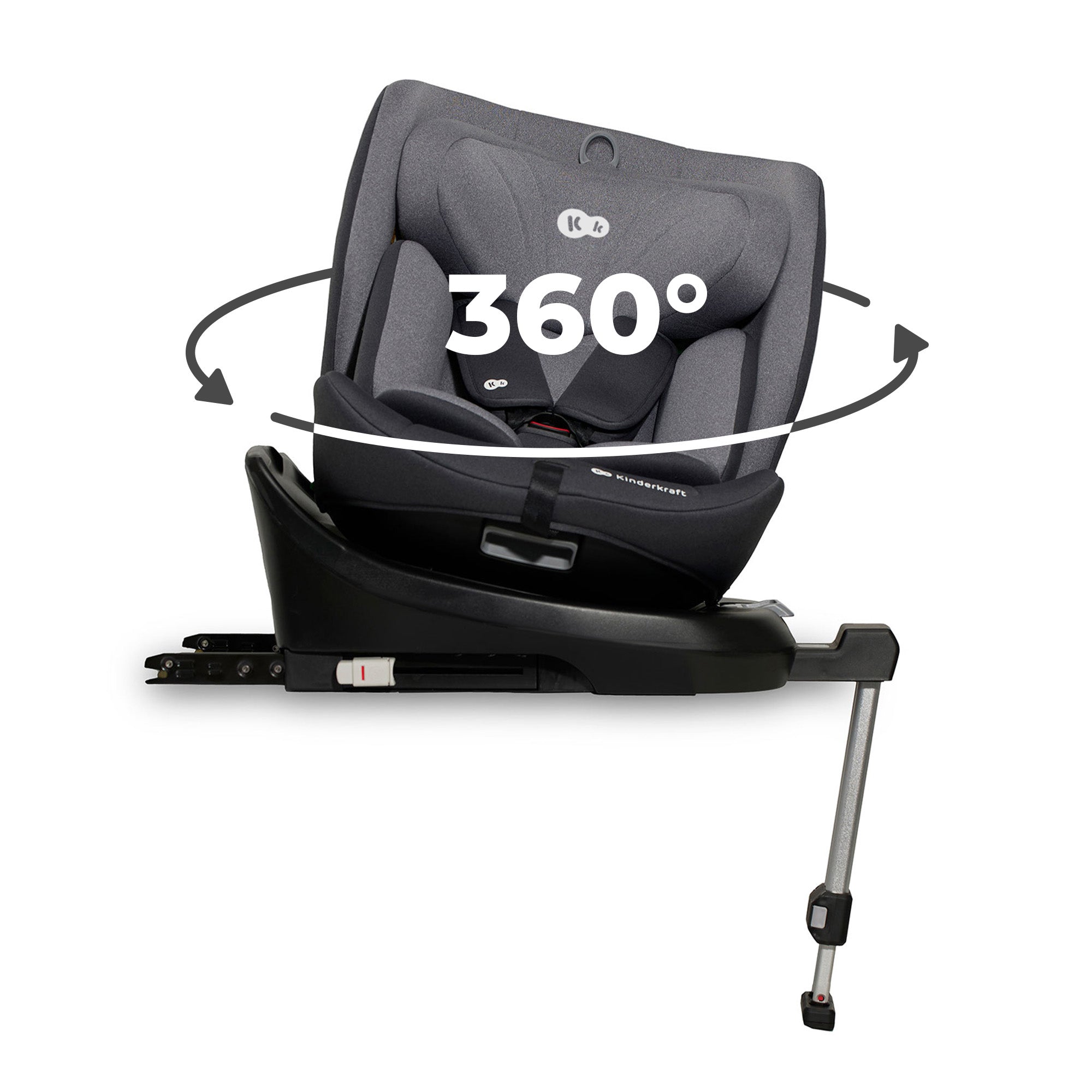 Scaun auto i - size, 40 - 150 cm i - 360, grey, Kinderkraft - Publisol.ro