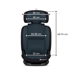Scaun auto i - size, 76 - 150 cm oneto 3, isofix, graphite black - Publisol.ro