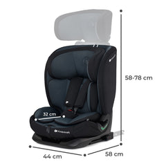 Scaun auto i - size, 76 - 150 cm oneto 3, isofix, graphite black - Publisol.ro