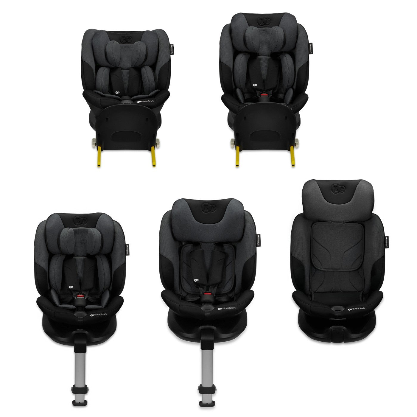 Scaun auto Kinderkraft i - fix, i - size 40 - 150 cm, graphite black - Publisol.ro