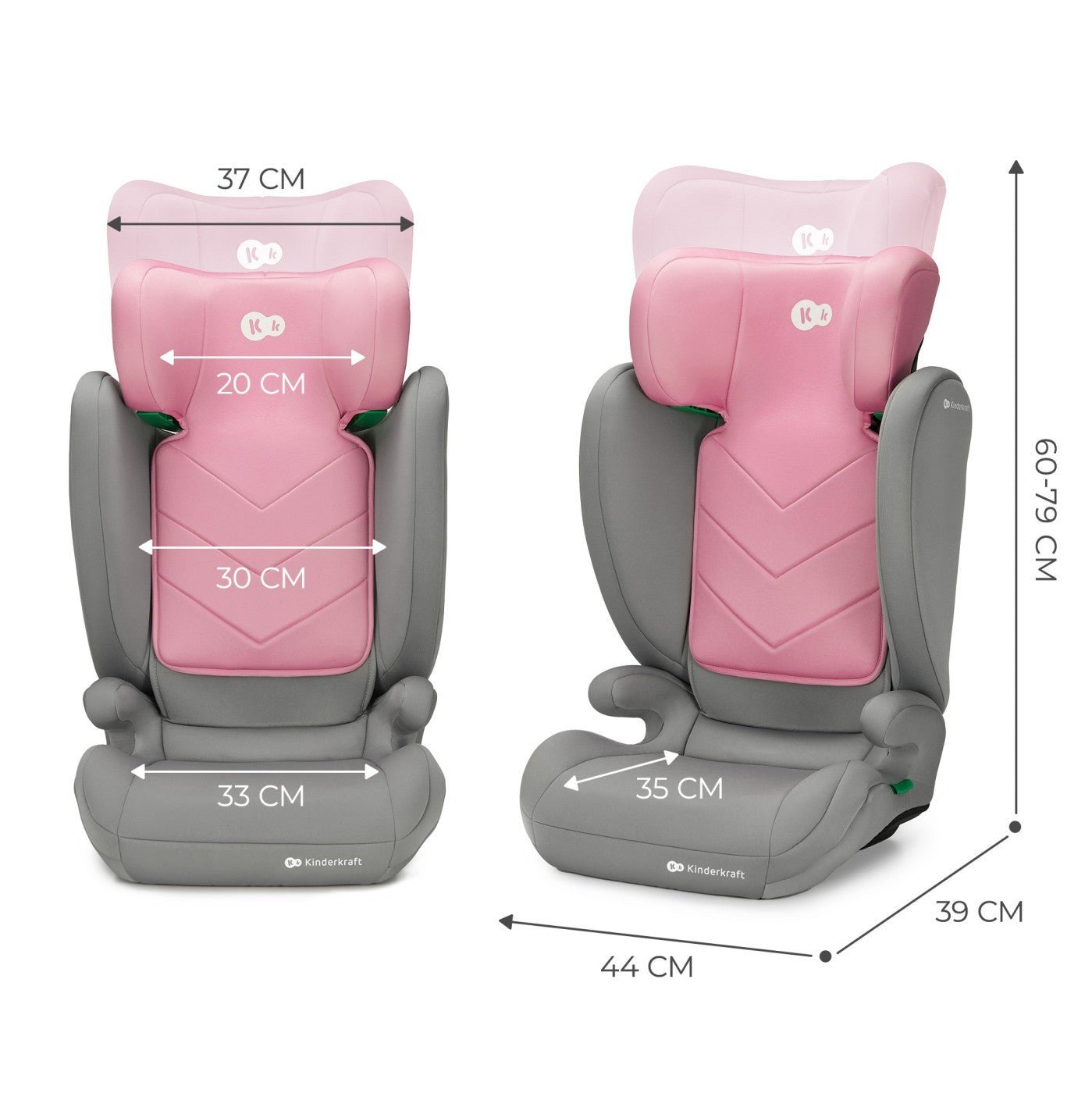 Scaun auto Kinderkraft i - spark, i - size 100 - 150 cm, pink - Publisol.ro