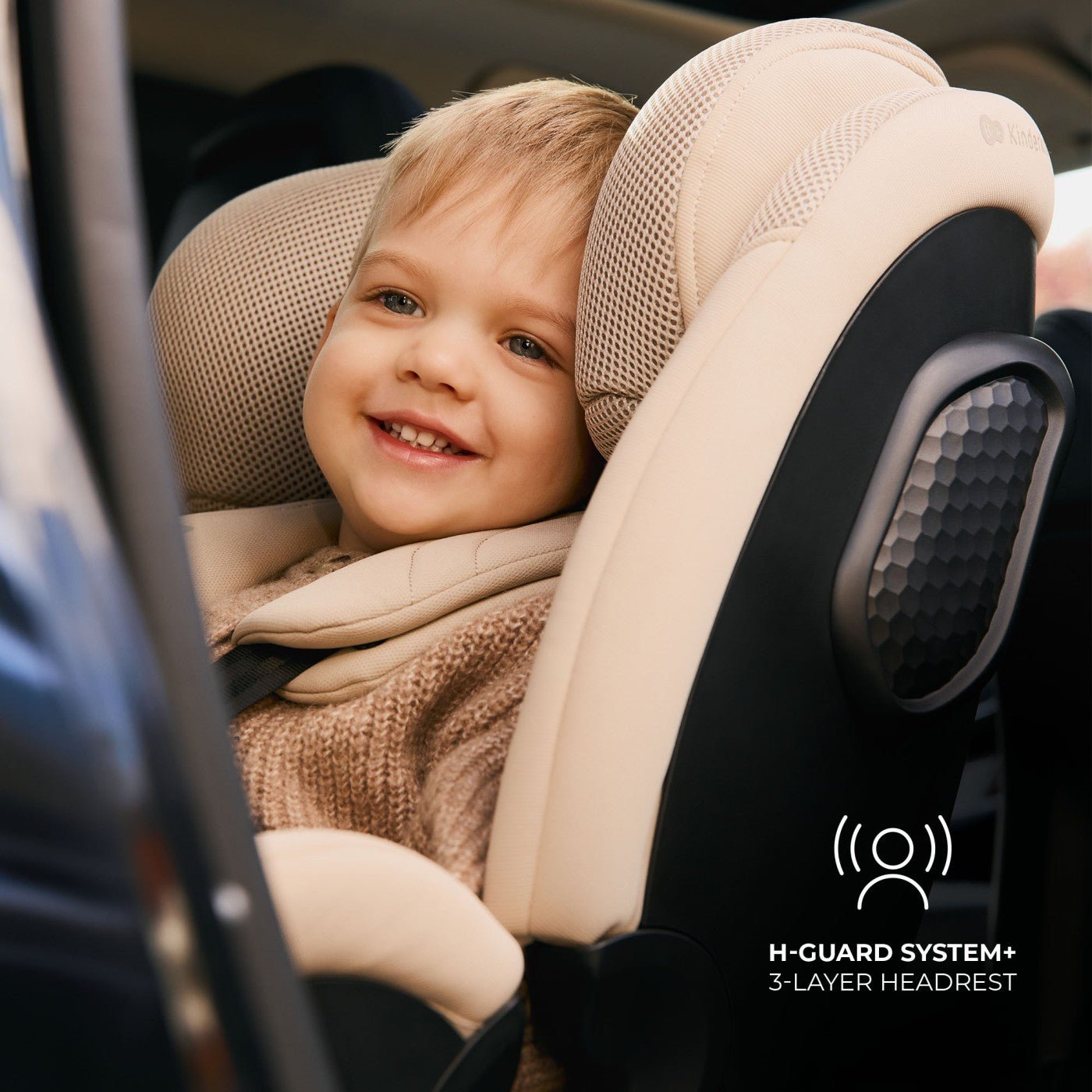 Scaun auto Kinderkraft xpedition 3 i - size 40 - 150 cm, beige - Publisol.ro