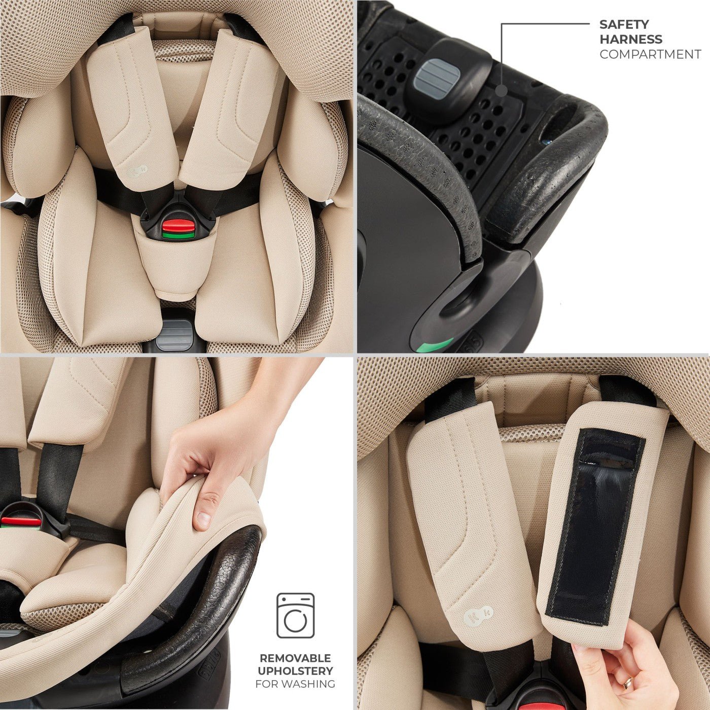 Scaun auto Kinderkraft xpedition 3 i - size 40 - 150 cm, beige - Publisol.ro