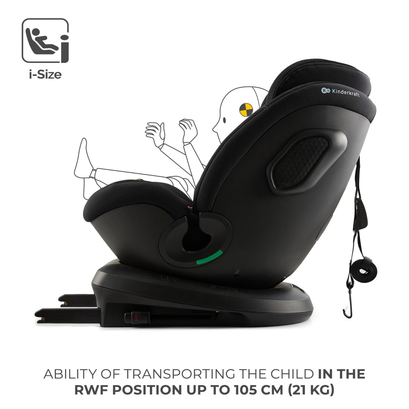 Scaun auto Kinderkraft xpedition 3 i - size 40 - 150 cm, black - Publisol.ro