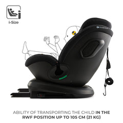 Scaun auto Kinderkraft xpedition 3 i - size 40 - 150 cm, black - Publisol.ro