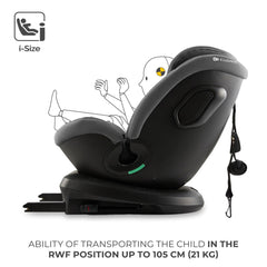 Scaun auto Kinderkraft xpedition 3 i - size 40 - 150 cm, grey - Publisol.ro