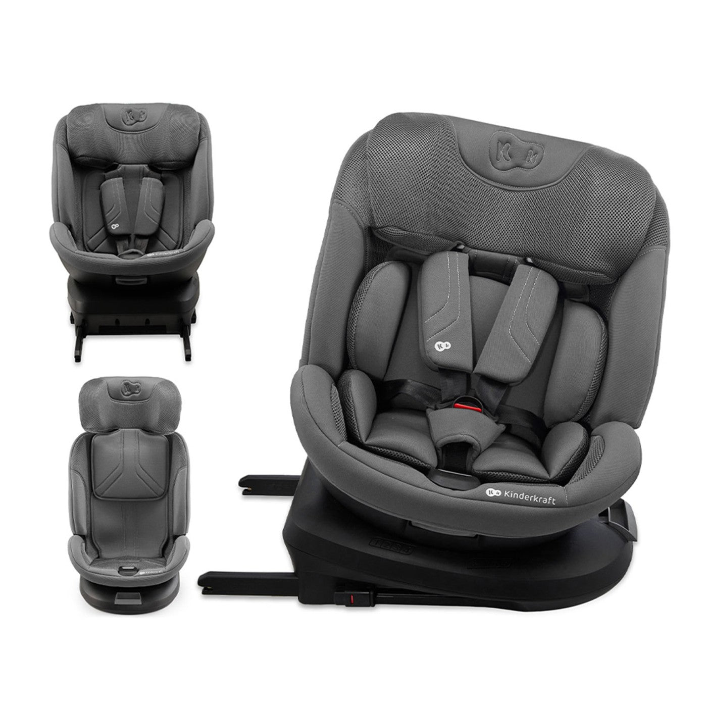 Scaun auto Kinderkraft xpedition 3 i - size 40 - 150 cm, grey - Publisol.ro