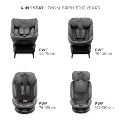 Scaun auto Kinderkraft xpedition 3 i - size 40 - 150 cm, grey - Publisol.ro